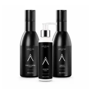 Kit Shampoo, Condicionador e Leave-in Masculino - Umano