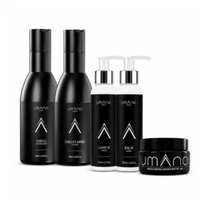 Kit Umano Experience – Rotina Capilar e de Barba Masculina com 5 Produtos